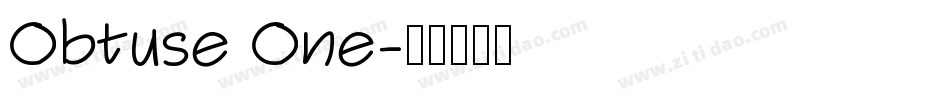 Obtuse One字体转换